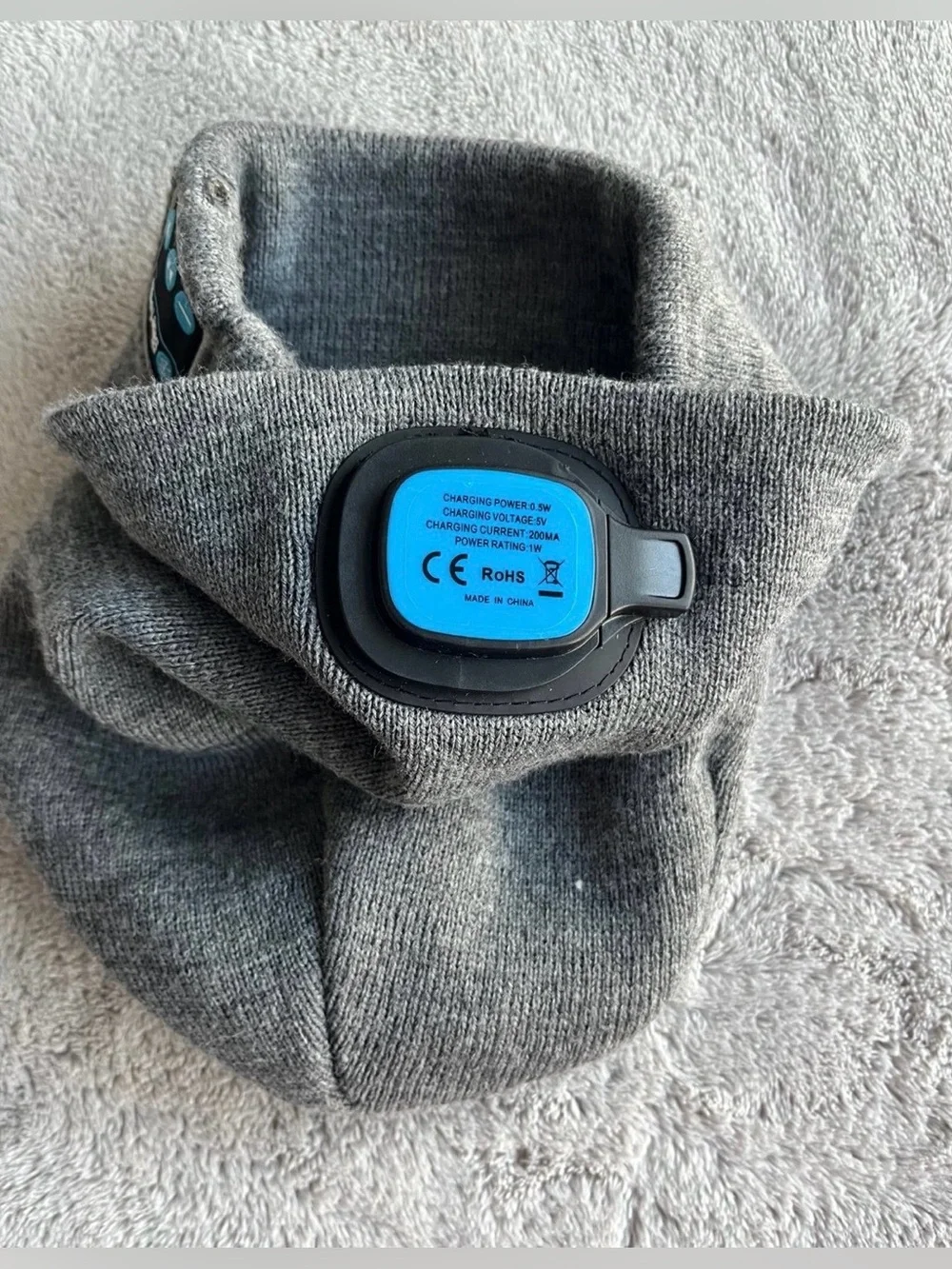 NWOT Grey LED Beanie Hat